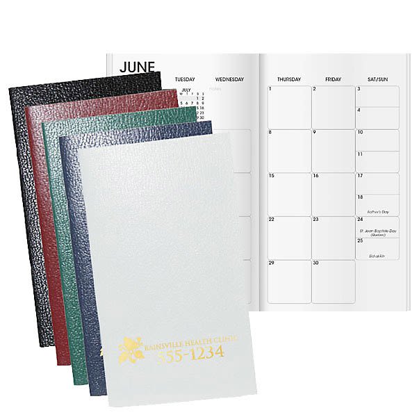 Monthly Calendar With Gold Imprint Calendar Planner Books